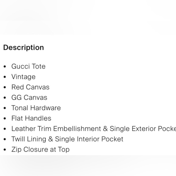 GUCCI rare vintage red tote - Picture 6 of 7